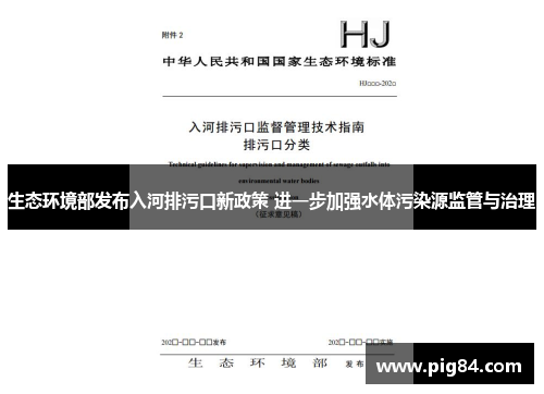 生态环境部发布入河排污口新政策 进一步加强水体污染源监管与治理